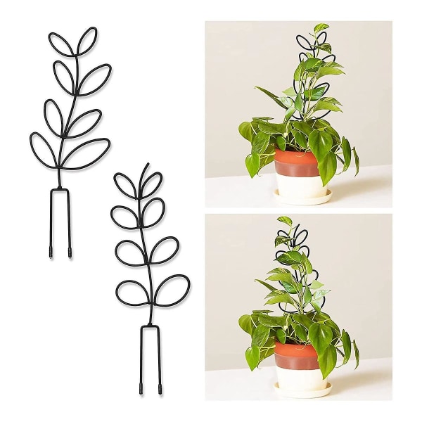 Indendørs planteespalier Bladform Haveespalier til klatreplante Metaltrådspæl til potteplante