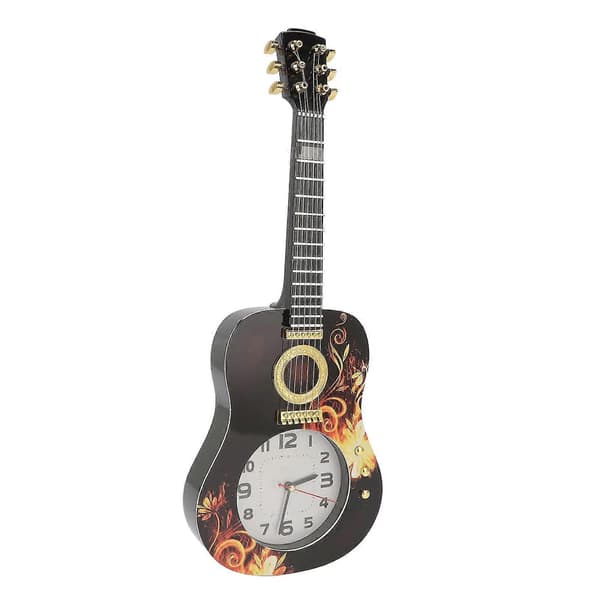 Väggklocka Tyst Simulation Ukulele Formad Dekorativ Väckarklocka För Sovrum Studenthem Kontor