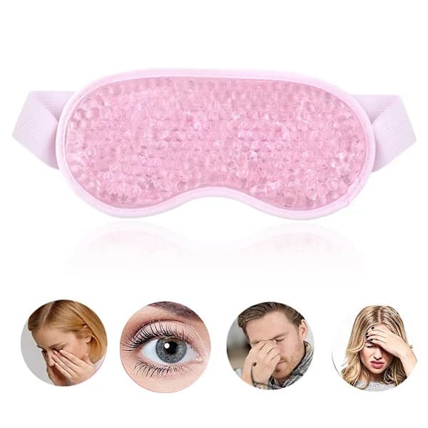 Sove-ispose Gel Øyemaske - Rosa