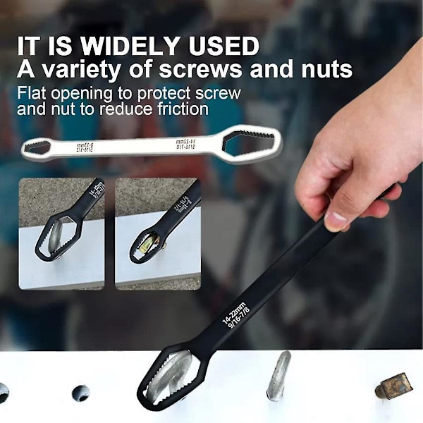 Universal Torx-nøkkel Dobbelthode -strammenøkkel, 8mm-22mm -stramme Universal Nøkkelreparasjon