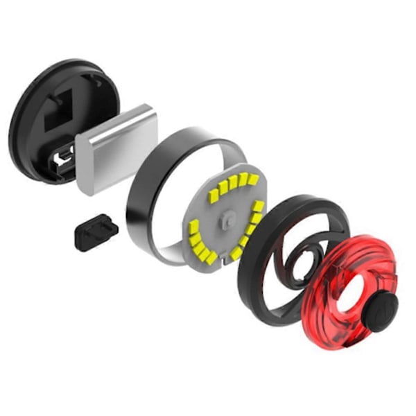 Baglygte LED Lys Sikkerhedsadvarsel Blinklys USB Genopladelig 3 Lystilstande Cykel Advarselslys