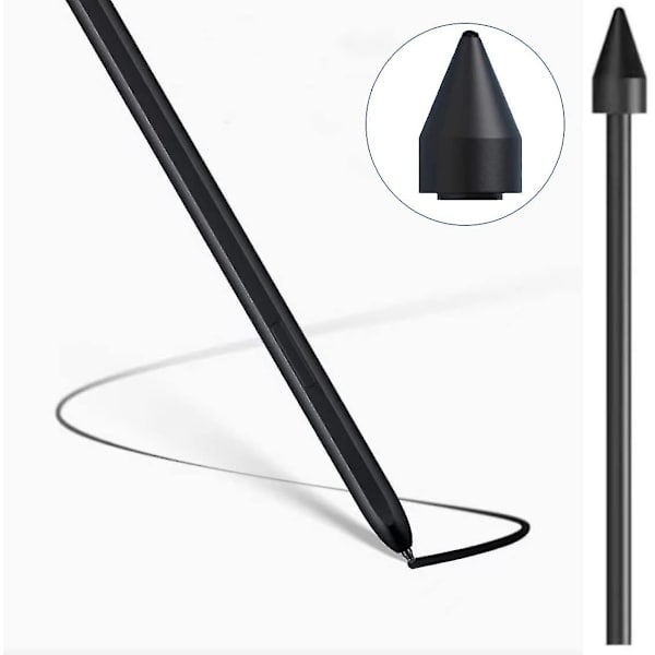 [5 kpl Pehmeitä Kärkeä] Oem Tab S8 Kärkeä, Kynät [0,7 mm] Vaihto Samsung Galaxy Tab S8/s8 Plus/s8 Ultra Stylus S Pen +työkalut (s8/s8plus/s8 Ultra Musta)
