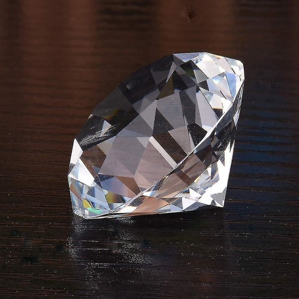 Suuri kristallitimanttipaperipaino jalustalla jalokivillä Hääkoristeet Keskiosat kodinsisustus 3,15 tuumaa (kirkas)