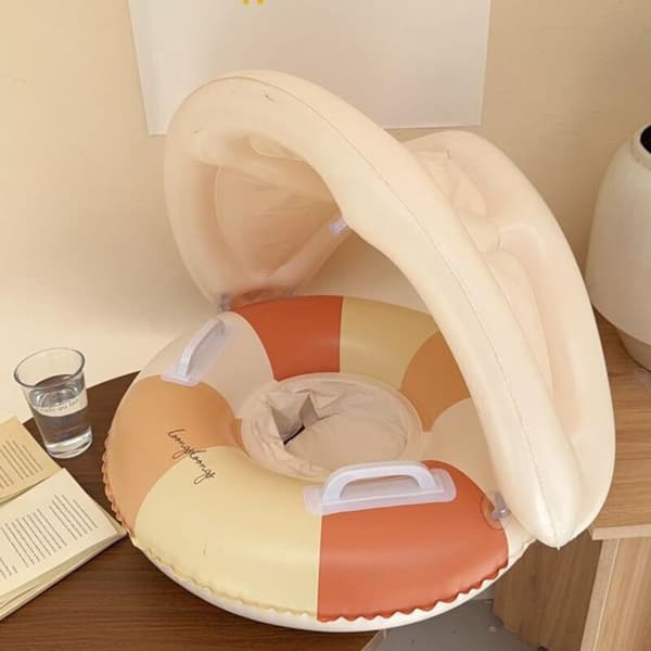 Baby pool float - Med solskærm - Ring