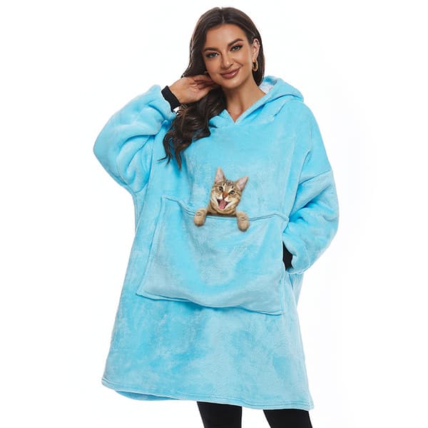 Oversized hettegenser i filt