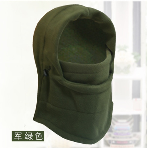 Tjock multifunktionell fleece ridhuva maskerad hatt CS-hatt utomhus ridhatt 6