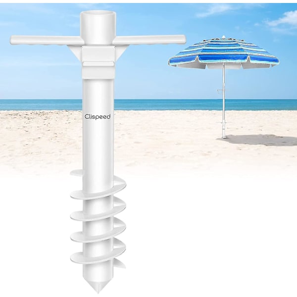 Strandparasoll Sandforankring, Heavy Duty Strandparasollbase Med 5-trinns Skruer En Størrelse Passer Alle Utendørs Parasollstativ Holder Kompatibel Med Sterk W