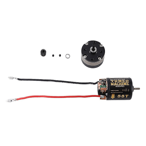 540 Børstet Motor og 1: 4.2 Forholdsreduksjonsplanetgirkasse for 1/10 RC Crawlerbil Axial Scx10 Trx4, 55t