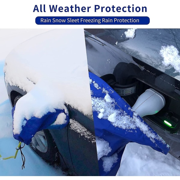 Ev-laturiportin cover, sateenkestävä vesitiivis ulkokäyttöinen sähköauton latausportin cover, lumipakastussateen auringon UV-suoja joka säällä, magneettinen
