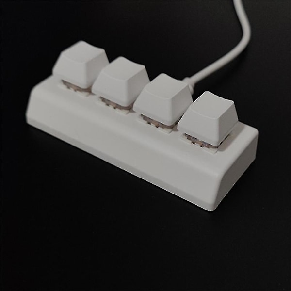 Bærbar Mini 4-Tast Funktionstastatur Kopiér og Indsæt DIY Genvejstastatur Mekanisk Tastatur Gam