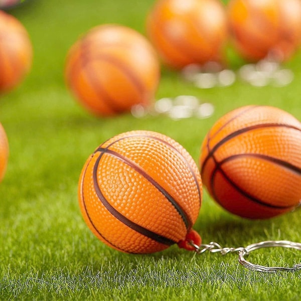 20 Pack Basketball Ball Nøgleringe til festfavoritter, basketball Ball