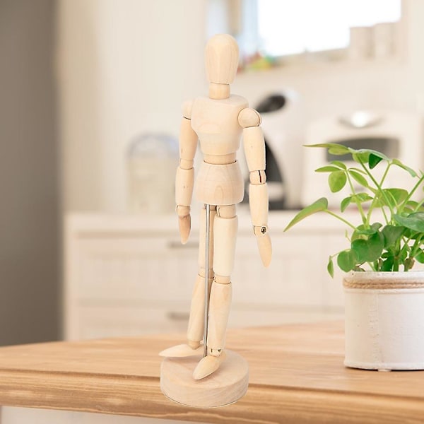 Träfigur med rörliga lemmar, 8 tum, docka, konst, teckning, actionfigurer, leksak för barn