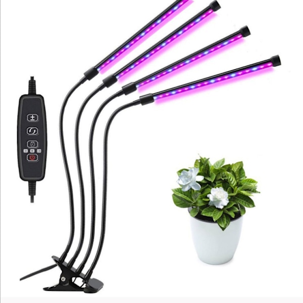 Plantelys / Plantebelysning med 4 Fleksible LED-rør