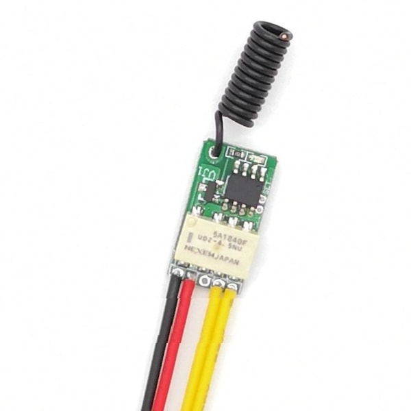 Mini-reläkontakt med knappsparande RF-trådlösa switchar DC3.7v-12v 433mhz Små fjärrswitchar
