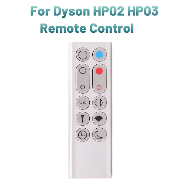 Ersättningsfjärrkontroll HP02 HP03 för Pure Hot+Cool Link HP02 HP03 Luftrenare Värme och Fläkt (Silver)