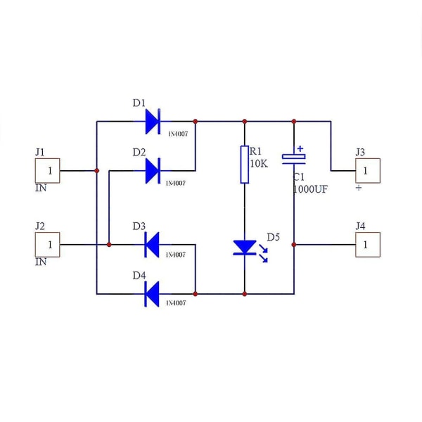 AC-dc-omformer 6/12/24v til 12v fullbro likeretterfilter strømforsyningsmodul