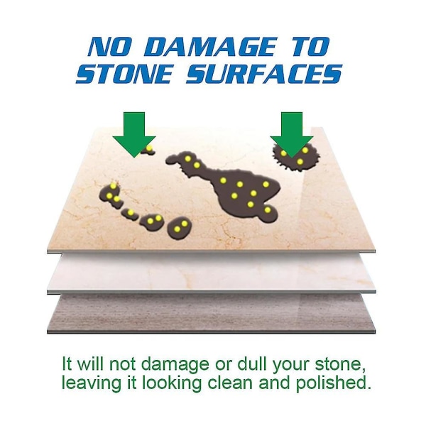 Stone Cleaning Powder Tile Vahva pesuainepuhdistusaine Kotitalouksien marmoripuhdistus syvältä tahroilta