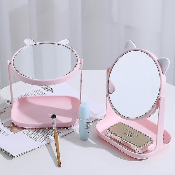 Spejl Makeup Dame Roterende Værelse Desktop Girl|makeup