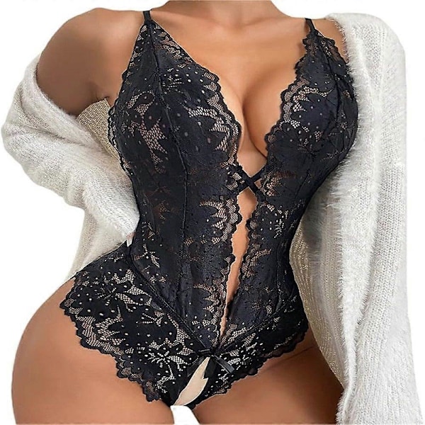 Korsett BH-set sexiga underkläder sexiga damer spets ihålig kroppsform underkläder elegant