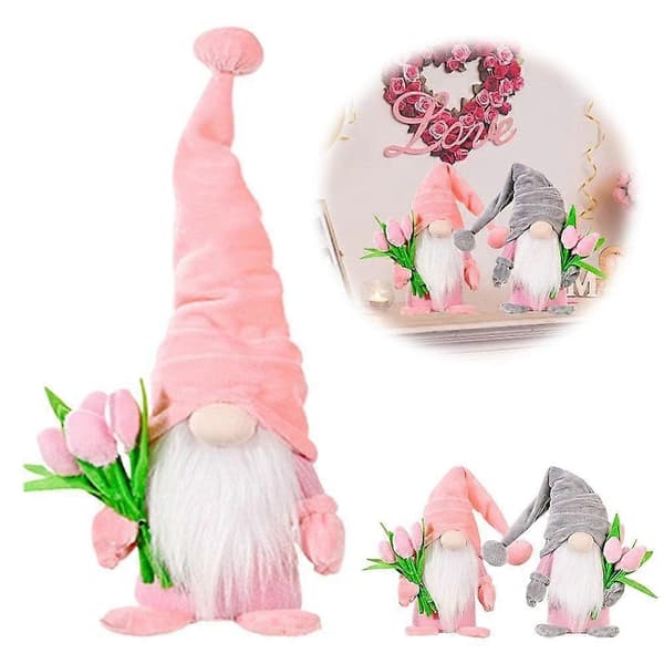 Mors dag-tomtedocka med tulpanbukettpresent för hemmabordet A 1pcs