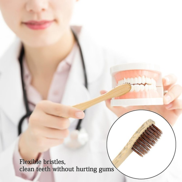Uusi 10 kpl kertakäyttöinen hammasharja Puinen hammasharja-yu