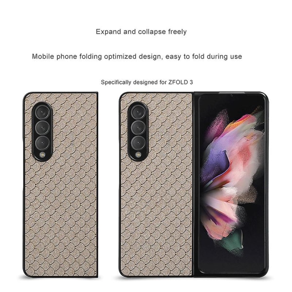 Fiskfjällsmönster Glitter Phone case Kompatibel Samsung Galaxy Z Fold 3/z Fold 4 Helkroppssmal Slim Cover