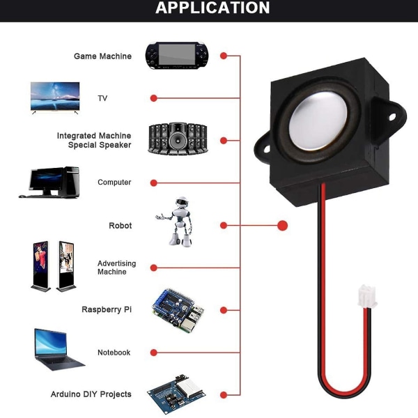 2st 4 Ohm 3 Watt högtalare för en Rduino Single Cavity Mini-högtalare Full-range Cavity Mobile Portable
