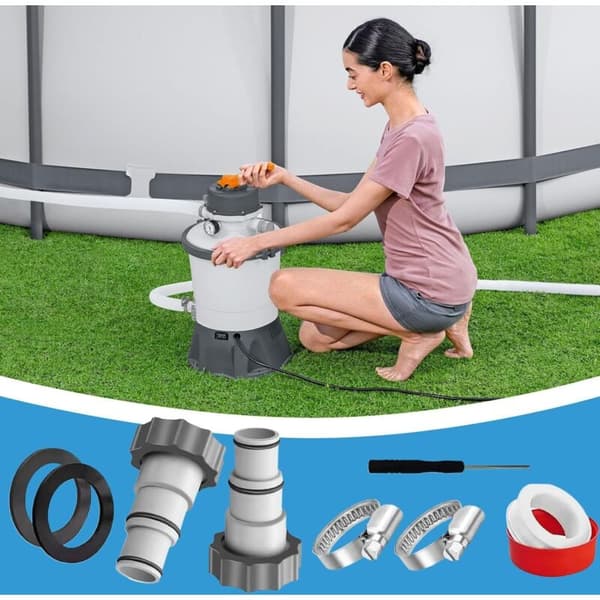 Poolslangeadapter - Poolslangestik med klemme og