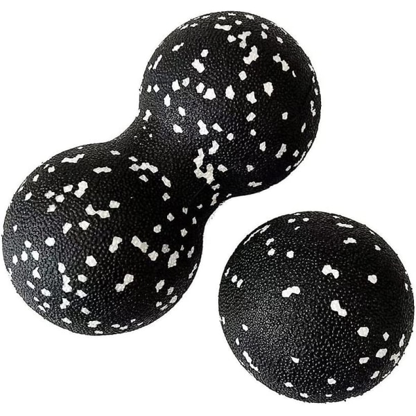 2 stk Peanut Massasje Ball Fascia Ball Set Deep Tissue Massasje Verktøy For Myofascial Frigjøring, Muskel Relaxer