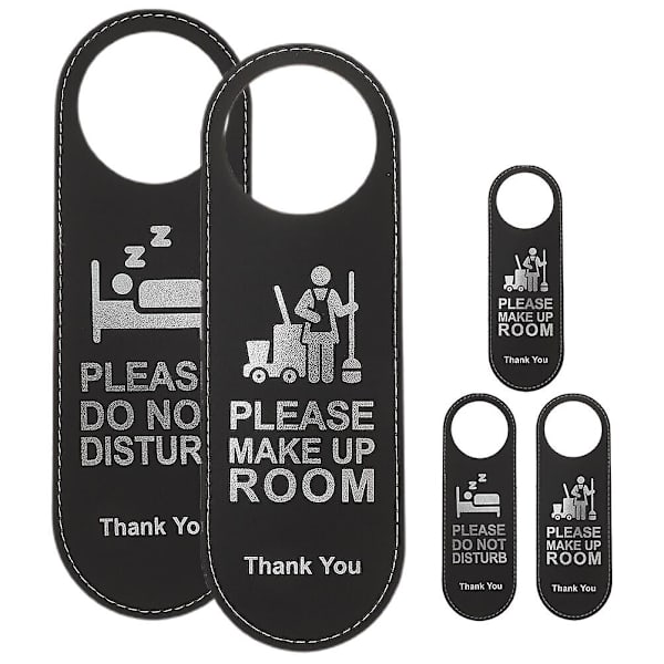 5 stk. "Please Do Not Disturb" Dørskilt Dobbeltsidet Dørknapskilt "Please Make Up Room" Skilt