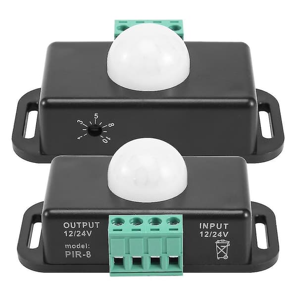 Bevægelsessensor Switch, 12v 24v Pir Sensor Led til Fleksible Led Strips Lys, 2 Pak