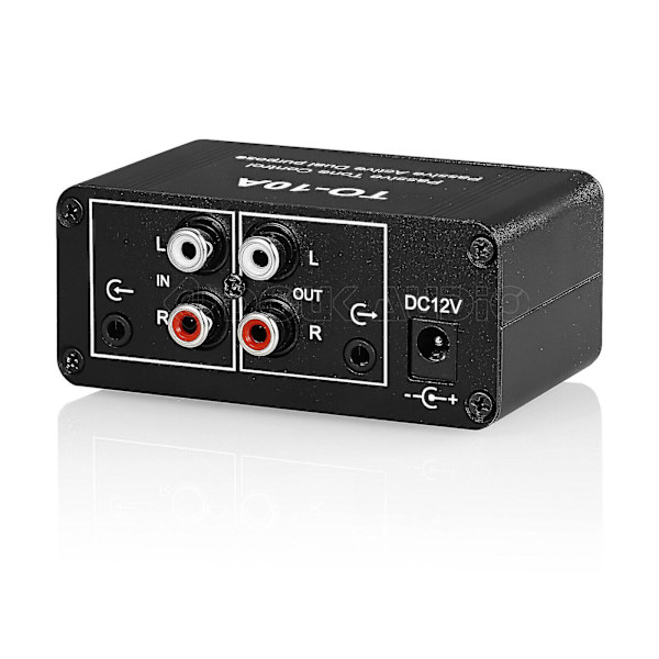 Mini Audio Attenuator 3,5 mm/RCA Volumenstyring Stereo Forforstærker W/tone Control Fg
