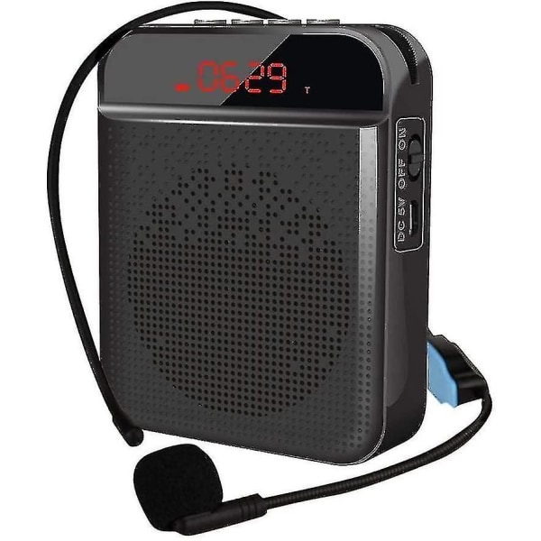 Bærbar stemmeforsterker, Bluetooth midjeforsterker - svart