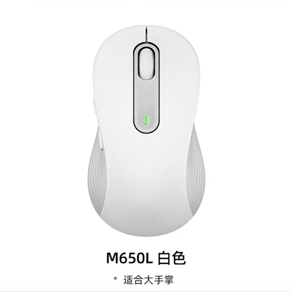 Trådløs mus M650/M650L Bluetooth Dual Mode trådløs mus Hjemmekontor Forretning Trådløs lydløs mus Velegnet til bærbar computer Lydløs mus Ergonomisk white