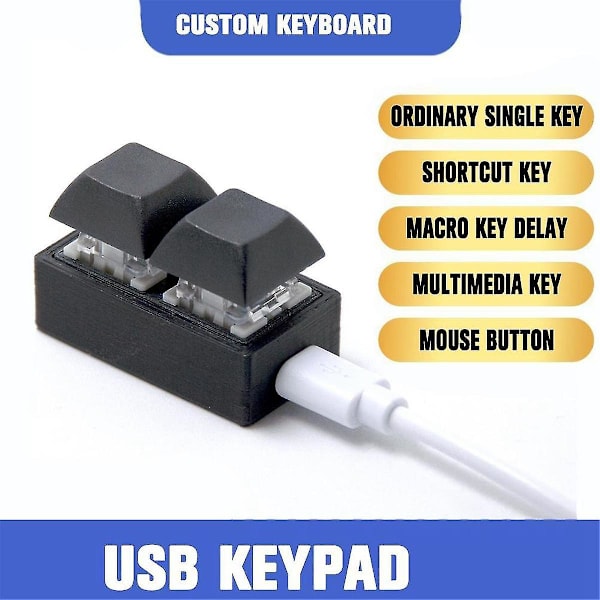Mini Tastatur Makro Tastatur Rgb DIY Tilpasse Snarvei Tastatur Spill Mekanisk Programmerbar Tastatur
