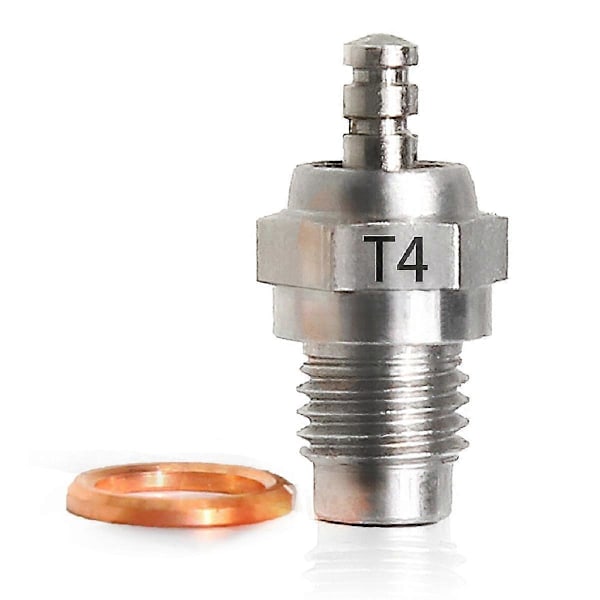 1 stk. T4 Hot Spark Glødeplug Udskiftning OS til /// Redcat 1/8 1/10 RC Nitro Motorer Bil Lastbil