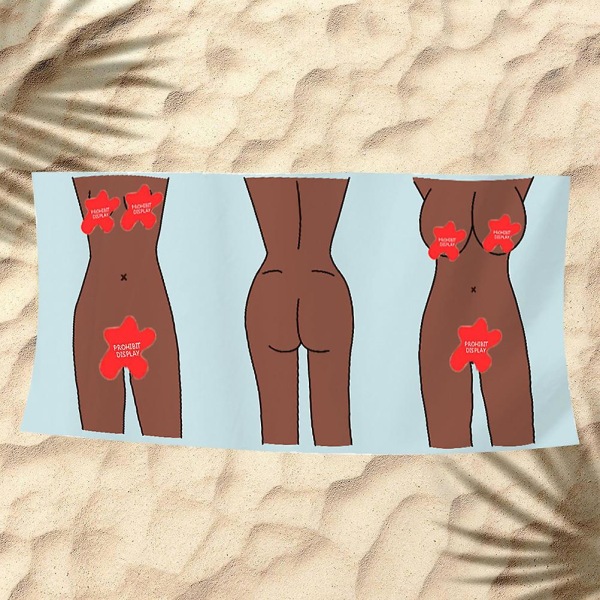 Strandhåndklæde Absorberende Blødt Mikrofiber Strandhåndklæde Hurtigttørrende Sexet badehåndklæde til badeværelse Pool Camp Travel