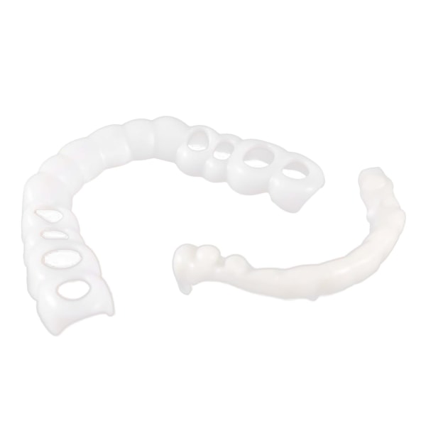 6 stk falske tenner tannregulering Hvit Lett å rengjøre Topp bunnen instant finér proteser for selvtillit
