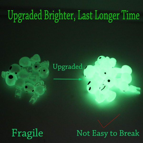 Miniature Glow-in-the-Dark Spøgelseskit til Mikrolandskabs Have Dekoration Udendørs Status Have Græs Have Kit (10 Grøn)