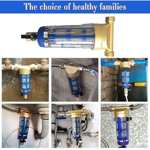 40 Mikron Spin Down Sediment Vannfilter, Sediment Vannfilter Eksterne Gjenger Vann Prefilter Brønnvann Rør Sedimentfilter Sedimentfilter (3/