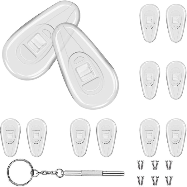 6 par Näsdynor för Airbag, Glasögonreparation, Näsdynor för Glasögon 15mm