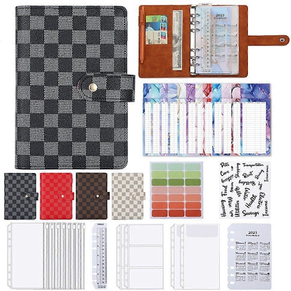 Budget Planner 29 delar Binder budgetbok A6 Hållbar för att spara pengar och organisera ekonomin effektivt