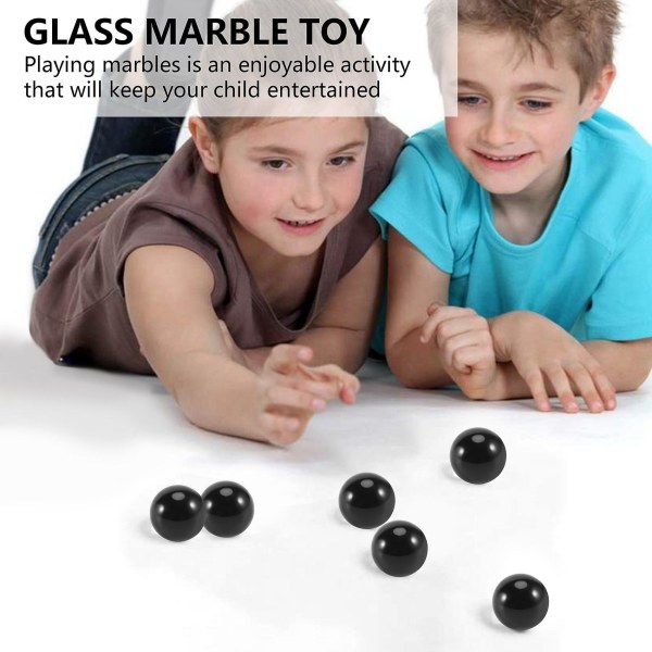 10 st Kulor 16mm glaskulor Knicker glaskulor dekorationsfärg nuggets leksak svart