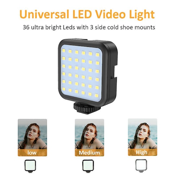 LED-videovalo RGB himmennettävä kameravalo Mini kannettava alumiinilamppu videokameralle DSLR Sony Canon Nikon älypuhelimelle
