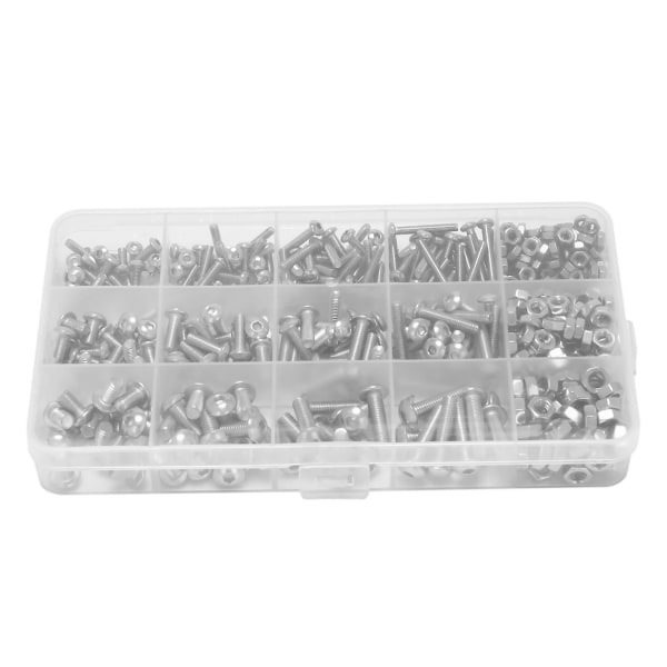 Screw And Nut Kit,machine Screw And Nut Kit, 500 Pcs M3 M4 M5 Stainless Steel Button Head Hex Socke