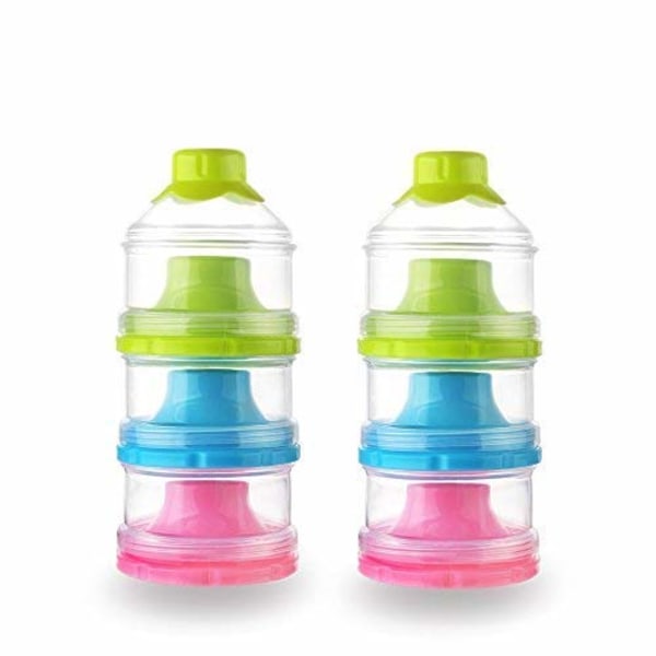 Baby Milk Formula -annostelija, roiskeenkestävä pinottava välipalasäilytysastia, BPA-vapaa, 3 kpl, 2 kpl