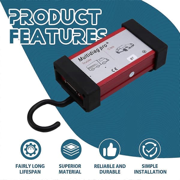 Bil Lastbil Diagnostisk Værktøj Multidiag Pro+ PCB TCS Bluetooth OBD2 Scanner V9.0 V2021.11 NEC NAIS Relæ