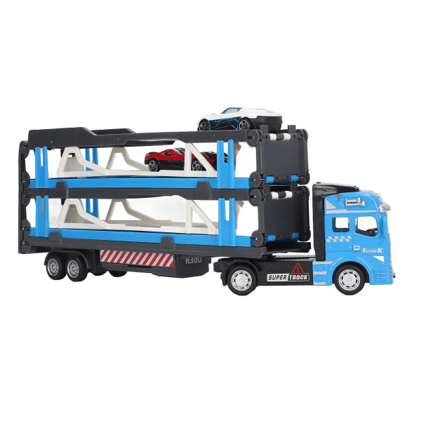 Mega Hauler Truck Alloy Transport Car Carrier Truck Legetøj Med Ejection Race Track For Børn