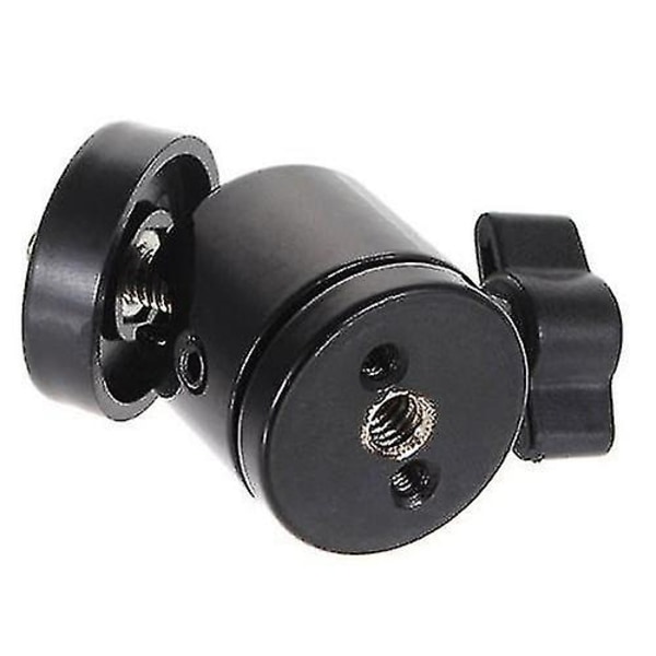 Svart Mini 1/4 tum 360 Graders Vridbar Kulled Skruv Kompatibel Kamerastativ Dslr Monopod Da