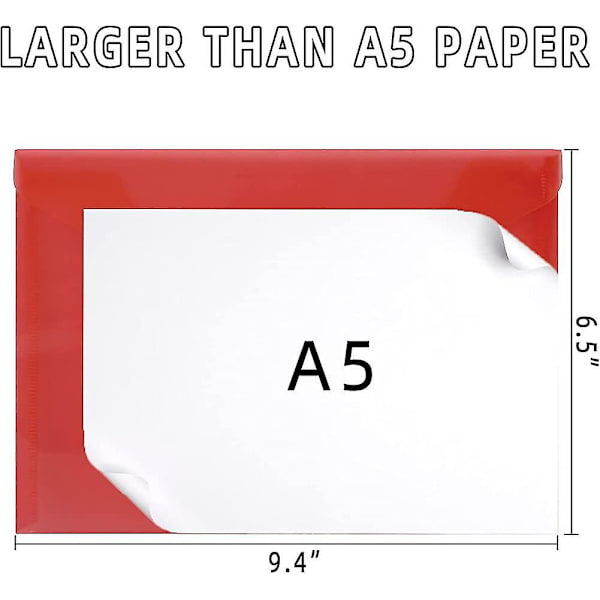 Almi A5 Plastfickar (36 st) - A5 Plastmapp Dokumentmapp Pappersfickar Present